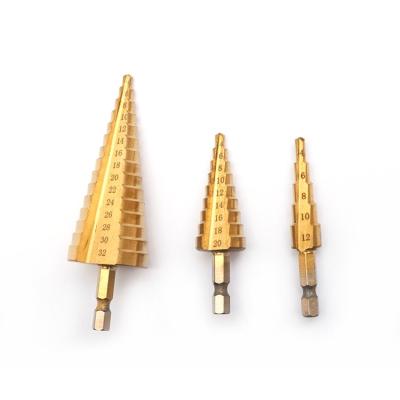 China High Quality Metal Drilling Factory 3CPS HSS Step Drill Bit Set For Hard Steel Metal Drilling for sale