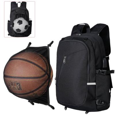 China With USB Travel Rolltop Backpack Gym Sports Bag Football Basketball Outdoor Backpack Men for sale