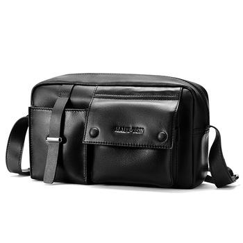 China High Quality Leather Cross Body Bag Men Messenger Bag Large Capacity Cross Shoulder Bag True Shoulder Bag for sale