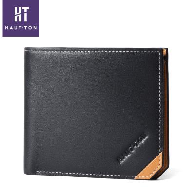 China Custom RFID Credit Card Holder Men Wallets Logo Bifold Short Card Wallet for sale