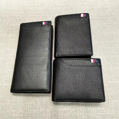 China Hautton Wallet Top Layer Cowhide Genuine Leather Men's Wallet Minimalist Thin Leather Card Holders for Money and Card for sale