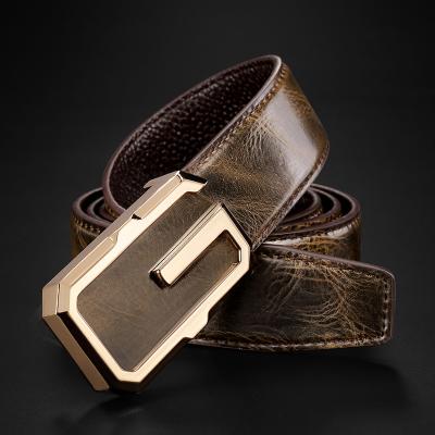 China Real Cowhide Design Classic Top Quality Leather Famous Branded Belt For Men for sale