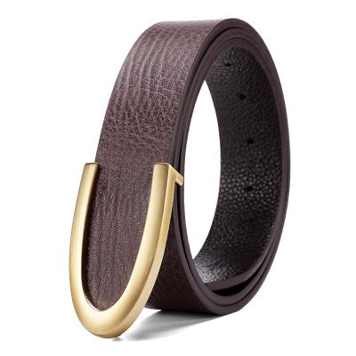 China Cowhide Wholesale Customized Adjustable Leather Belts Men for sale