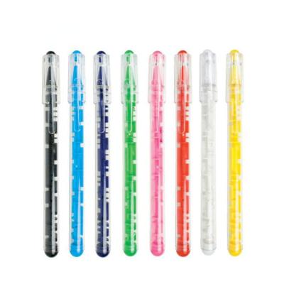 China Promotional Transparent Space Magnetic Beads Pen Cheap Labyrinth Game Puzzle Maze Pen With Driving Moving Walk For Kids Children Student for sale