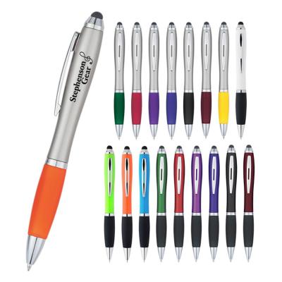 China Promotional Pen DIY Personalized Ink Logo Printed Custom Printing Ballpoint Pen With Touchscreen Universal Bulk Plastic Grease Stylus Ball for sale