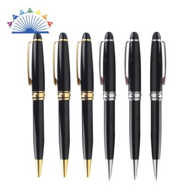 China Executive Pen Maker Twist Steel Balck Ball Marking With Custom Logo Printed Promotional Metal Pen High Quality Business Branded Luxury for sale