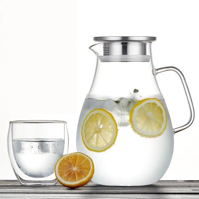 China Diamond Texture Glass Teapot Transparent Viable Glass Teapot Large Capacity Coffee Pot With 304 Stainless Steel Lid for sale