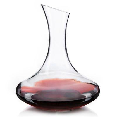 China Flat Base Red Wine Decanter Manual Grinding and Polishing Crystal Wine Pourer Premium Water Decanter Thickened Wall Top Handmade for sale