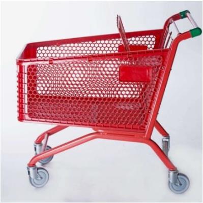 China HOT SALE Folding Folding! 100L 120L 180Liter Plastic Supermarket Trolleys / Trolley for sale