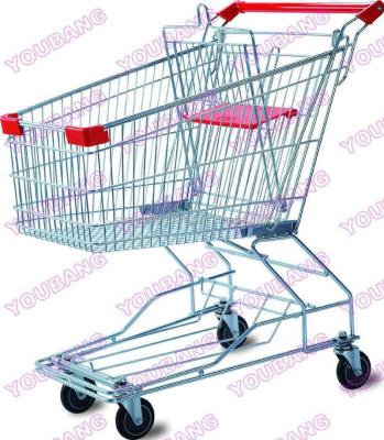 China Unveil Powder Coated Russian Supermarket Shopping Cart for sale