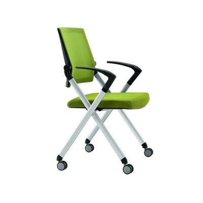 China Comfy (Height) Adjustable Insurance Order Commercial Flexible Seat Mesh Back Nylon Casters Foldable Office Training Chair for sale