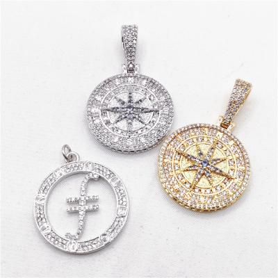 China Vintage Hiphop Mens Hip Hop Jewelry Compass Necklace Jewelry Brass Custom Made Compass Pendant for sale