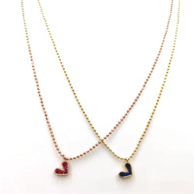 China New Trendy Casual/Sporty Gold Plated Silver Valentine's Day Gift Jewelry 925 Heart Shaped Pendant Necklace For Lover for sale