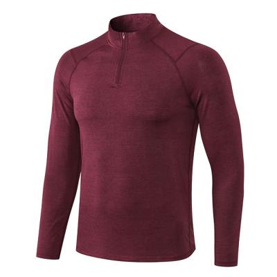 China QUICK DRY Men's Autumn and Winter Fitness Long Sleeve Quick Dry Half Running Zipper Slim Fit Basketball Body Training Hoodie for sale