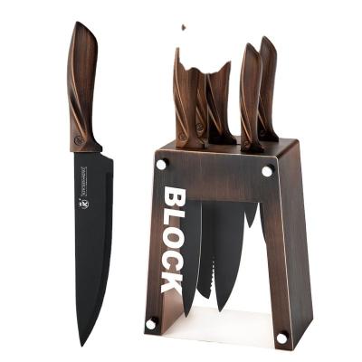 China Factory Sale Various Viable Kitchen Accessories 6 Pcs Sharp Knife Set Kitchen Gift Meat Knife Set for sale