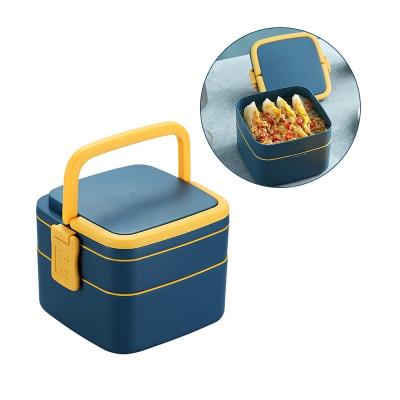 China Double-Layer Sustainable Lunch Box Heated Food Container For Food Bento Box Snack Heated Lunch Box For Kids With Compartments Lunch Box for sale