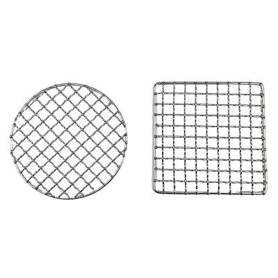 China Various Factory Manufacture Style 304 Stainless Steel BBQ Grill Mesh Home Roast Nets Square Easily Cleaned Round BBQ Mesh 2 for sale