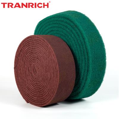 China Stocked High Quality Nonwoven Abrasive Scouring Pad Rolls Backing Customize Size for sale