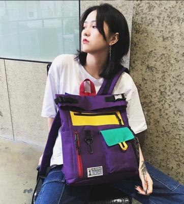 China Contrast stitching INS student bag female adoration point Japan and South Korea Department of large-capacity backpack for sale