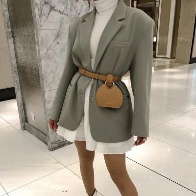 China Fashion Breathable Casual Ladies Suit Jackets Long Sleeve Office Straight Blazer for sale