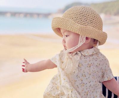 China Fashoion Kids Straw Hat Kids Hat, Hot Sale Summer Hat Girls High Princess Straw Beach Hat For Kids for sale