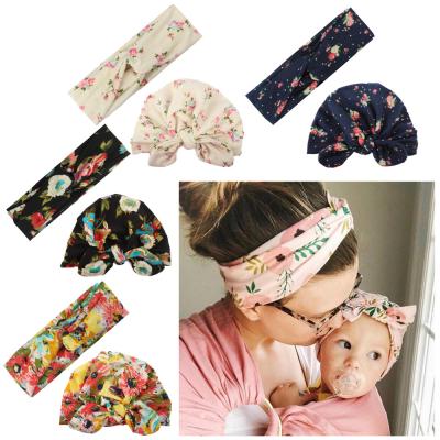 China Fashoion Baby Headband Baby Hair Accessories, Hot Sales Ins Baby and Mom Headband for Kids Cotton Hair Bow Headband for sale