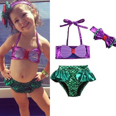 China 3PC Children Summer Beach Swimwear Swimsuit Girls Bikini Breathable Swimwear From China for sale