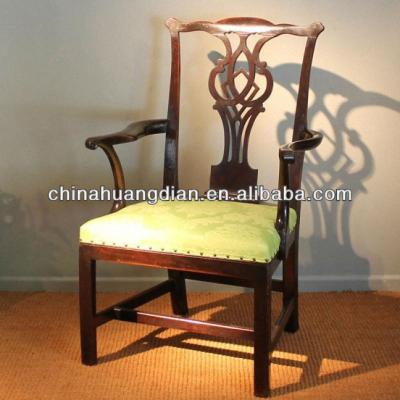 China Solid Wood Antique Wood Carved Armchair, Antique Wooden Armchairs, Antique Curved Wooden Chairs HDAC551 for sale