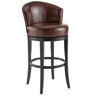 China Designer Custom Leather Stool Solid Wood Wooden Bar Stool HDD205 for sale