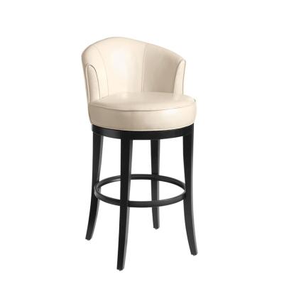 China White Leather Bar Stool Round Shape Bar Stool Chair for sale