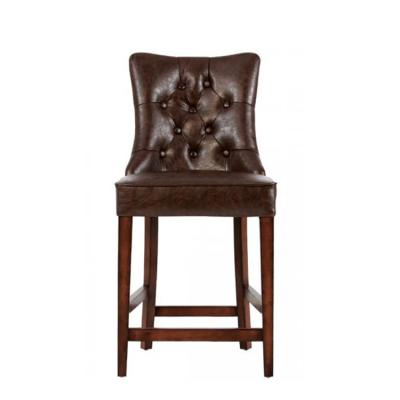 China Tufted leather bar stool classic bar stool chair counter stool for night club furniture for sale