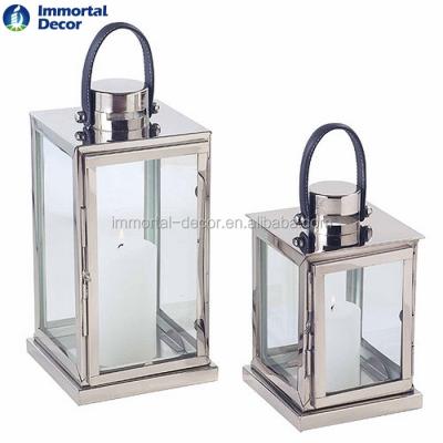 China Home Decoration Gifts And Decor Large White Candle Holder Lantern Ivory Glass Candle Lanterns for sale