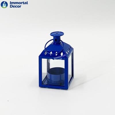 China Home Decoration Mini Blue Tealight Lantern for sale