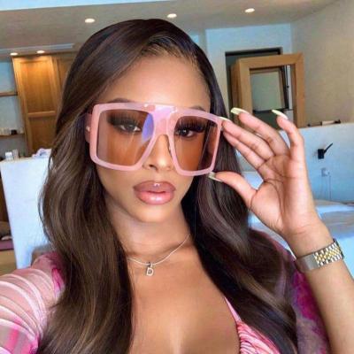 China Designer Oversized Sunglasses Fashion Sun Glasses Sun Glasses Women Luxury One Piece Oversized Vintage Sun Glasses for sale