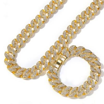 China Wholesale Hip Hop Hip Hop Limit Cuban Link Chain Men Necklace Iced Out Cuban Chain Necklace for sale