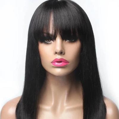 China 100% Super Wave Hair Wig For Cheap Brazilian Straight 30 Inch Long Hair Lace Front Women Color Fringe Wigs for sale