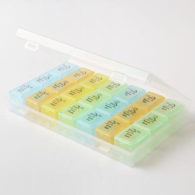 China Eco-friendly Weekly Pill Organizer Manufacturer Customized Full-Color Customized Printing Sealed Braille Plastic Box Pill Pills Organizer Pill Box With for sale