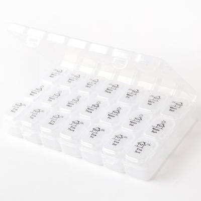 China Eco-Friendly Pill Box Weekly Reminder Medication Organizer Pill Organizer Seven Day Plastic Pill Organizer with Bottle Medicine Balls Weekly Pill for sale