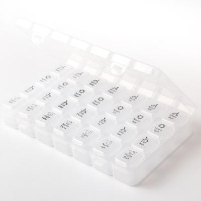 China Eco-friendly Weekly Organizer 2020 Logo White Pill Box High Quality Custom Pill Box Portable Personalized Medicine Storage Box for sale