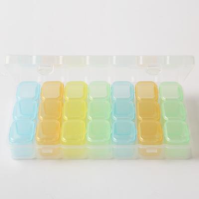 China Weekly Pill Organizer High Quality Braille Eco-friendly Four-color Customized Printing And Color Pill Box Organizer 7 Days for sale