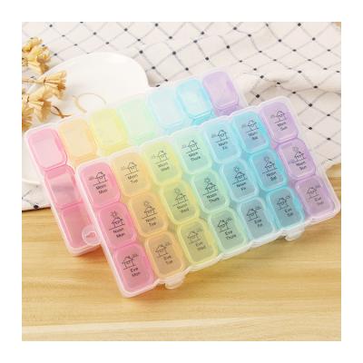 China Multifunctional Eco-friendly Weekly Pill Organizer One Week Medicine Box Can Be Divided Into Eco-friendly PP Plastic Medicine Storage Box for sale