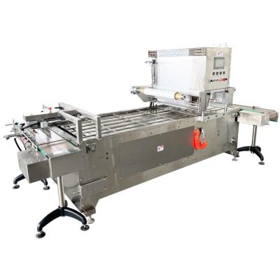 China PLC-gecontroleerde MAP Tray Sealer Machine 0,4-0,6Mpa Luchtdruk Te koop