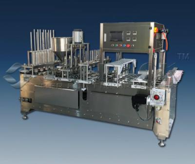 中国 Gas Flushing Plate Top Liquid / Sauce Form Fill Seal Machine For Food / Beverage Industry 販売のため