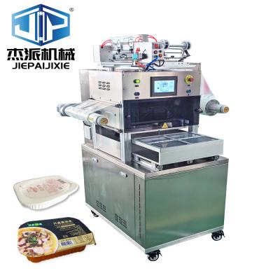 China Vertical Plastic Tray Gas Flushing Sealing Machine With Nitrogen Filled For Meat Fruit Tray for sale