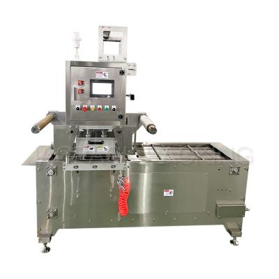 China Automatic Tray Skin Packing Sealing Machine for Customizable Tray/Bowl/Container Packaging for sale