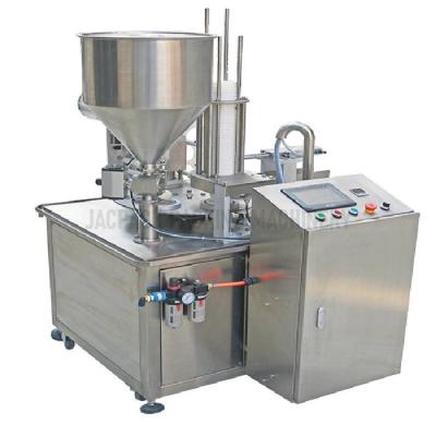 Cina Flessibile 20-500ml Rotary Cup Filling Sealing Machine 0-85°C Temperatura Hopper 380V Fornitura di alimentazione in vendita