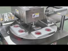 Rotary cheese Dairy Products aluminum foil cup sealing machine