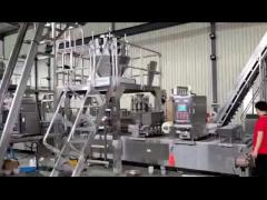 combination weigher granule filling salad bowl sealing machine line