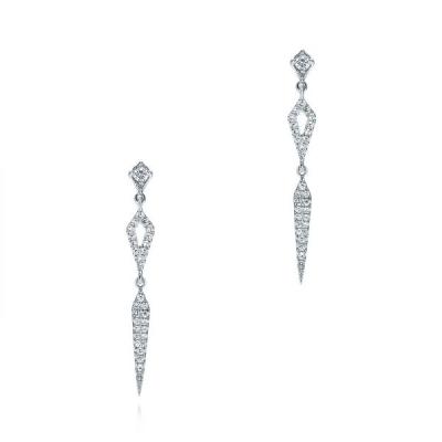 Китай Newcomer Style Romantic Elegant Moissanite 14k Gold Simple Drop Earrings For Women продается