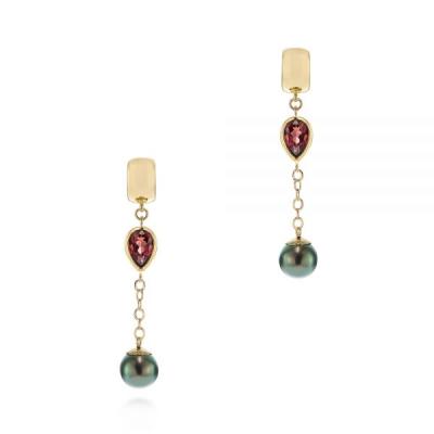 Китай Simple Red Garnet Earrings Women Unique Vintage 14K Gold Earrings Natural Jewelry Romantic Direct Supply продается